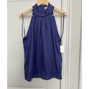 Uniform JPR halter top size L blue 100% cotton NWT